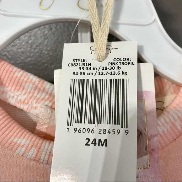 Jessica Simpson baby 24 months pink tropics 2 piece outfit - Picture 8 of 8